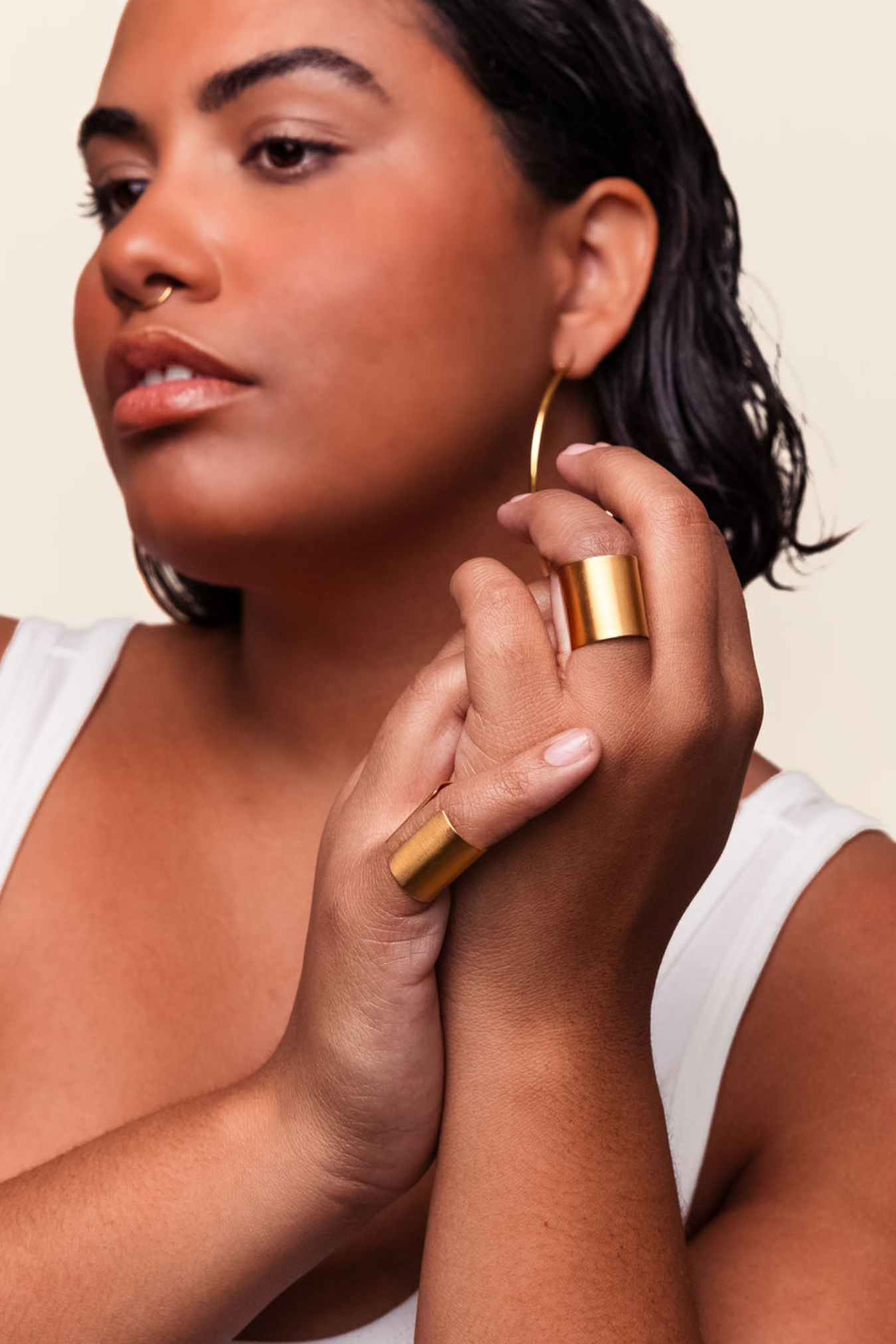 GOLDSPIRATION FINGER CUFF RING