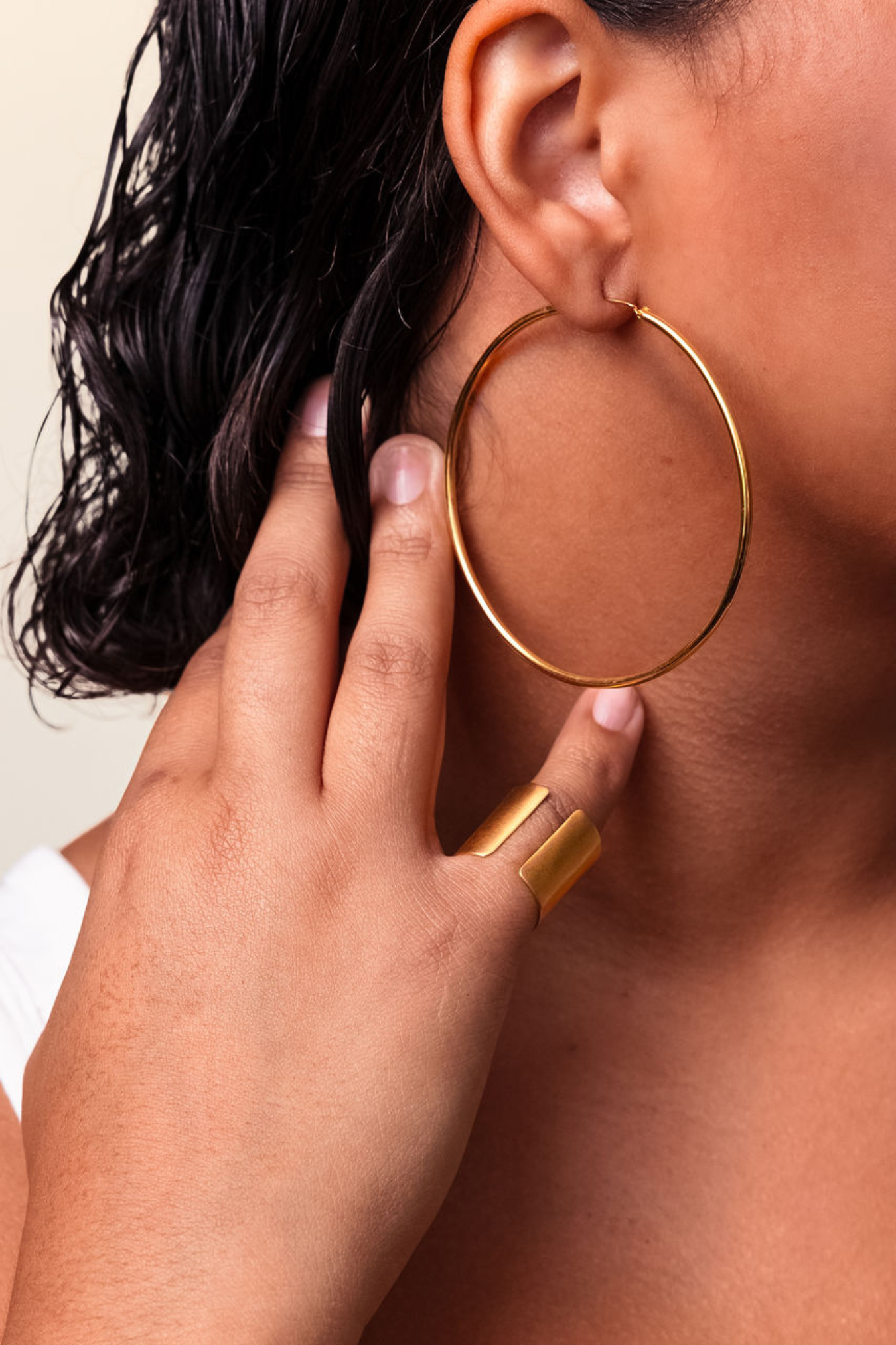 RIVER + SPIRIT HOOPS IN GOLD