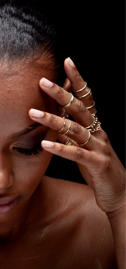 GOLDSPIRATION SKINTY CUFF RING