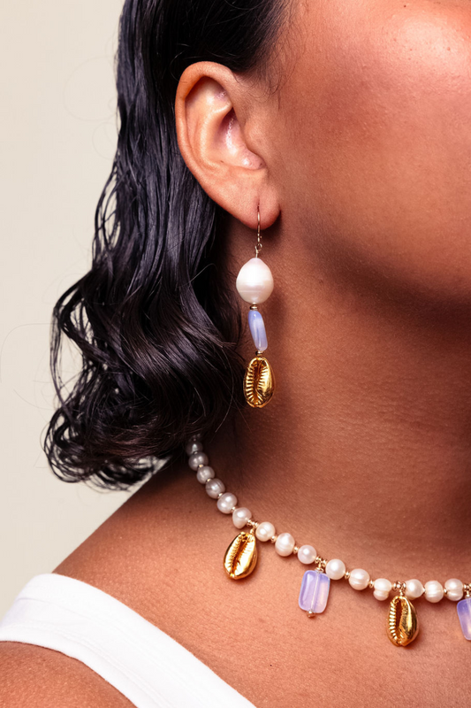 RIVER DROP EARRINGS- GOLD