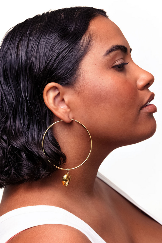 Ọ̀ṢUN'S COIN HOOPS- GOLD