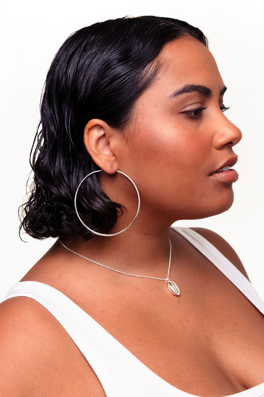 RIVER + SPIRIT HOOPS- SILVER