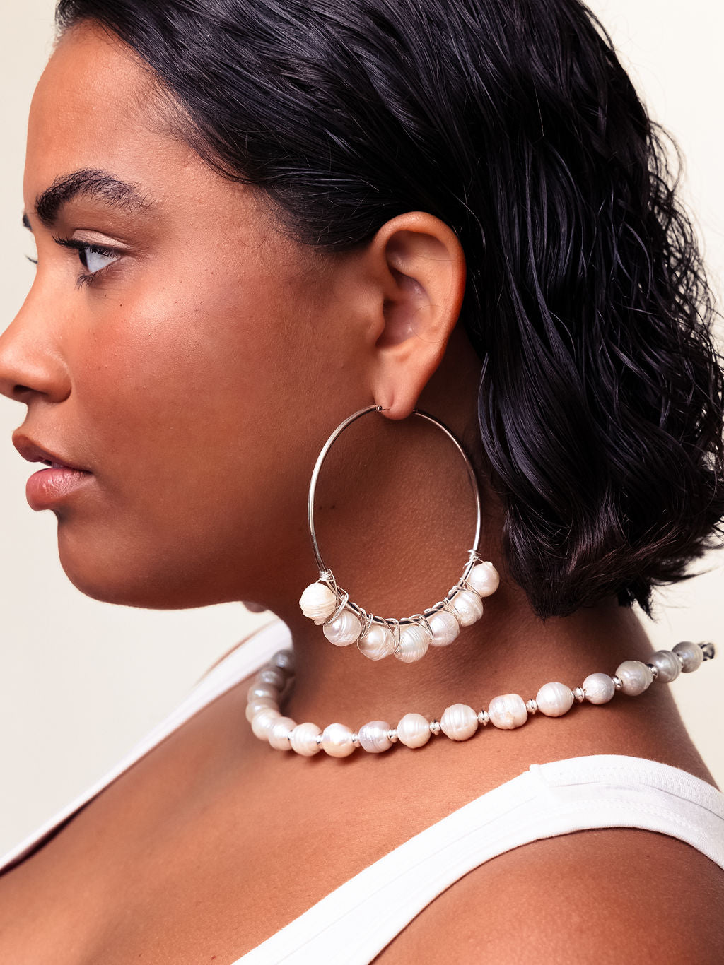 ABUNDANCE HOOPS- SILVER