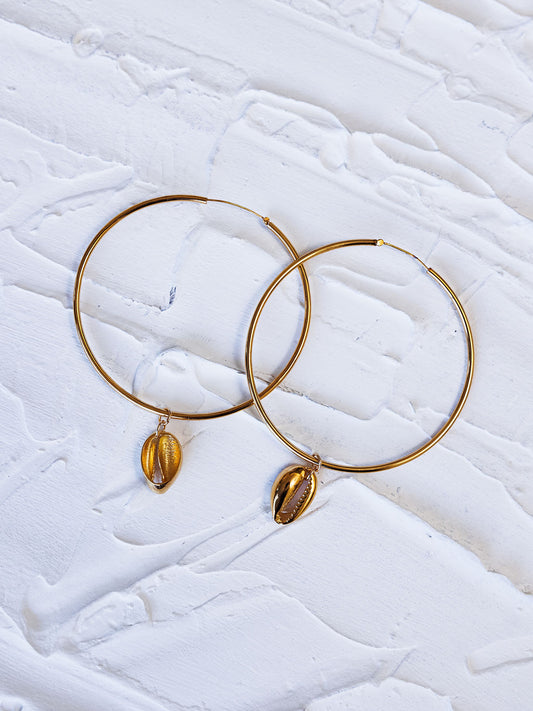 Ọ̀ṢUN'S COIN HOOPS IN GOLD