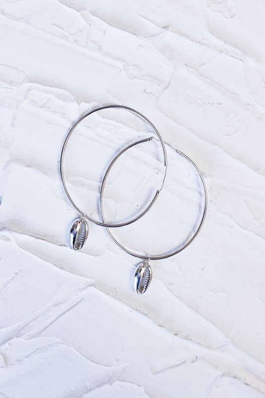 Ọ̀ṢUN'S COIN HOOPS IN SILVER